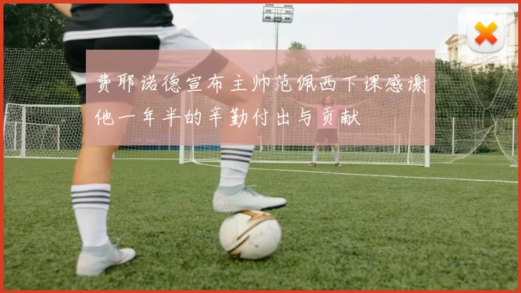 费耶诺德宣布主帅范佩西下课感谢他一年半的辛勤付出与贡献