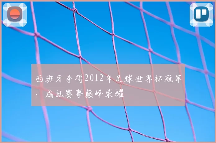 西班牙夺得2012年足球世界杯冠军，成就赛事巅峰荣耀